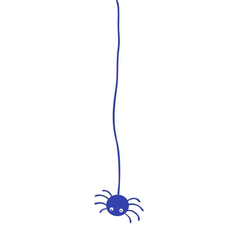 CLICKANDPRINT Little Spider Wall Sticker, 250 x 52 cm, Brilliant Blue