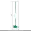 CLICKANDPRINT Small Spider Wall Decal, 200 x 41.6 cm, Green view 3