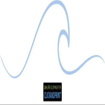 CLICKANDPRINT Wave Silhouette Wall Decal, 280 x 54.8 cm, Pastel Blue