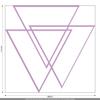 CLICKANDPRINT Prisma Wall Decal, 110 x 97.9 cm, Lilac view 3