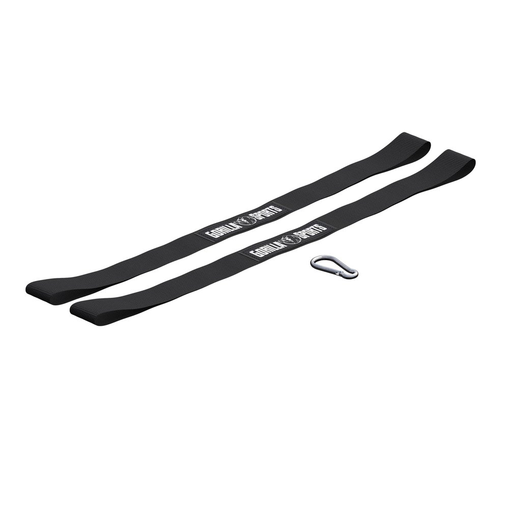 GORILLA SPORTS Anchor Straps 2-Piece Set, Nylon, Carabiners, Up to 400 kg