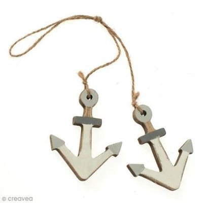 Glorex 6 1860 141 Hanging Anchors, 2 pcs., 8 x 6 x 0.8 cm