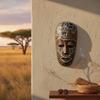 Artisanal African Wooden Wall Mask, 30 cm, Elephant Design view 2