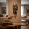 Artisanal African Wooden Wall Mask, 30 cm, Elephant Design view 4
