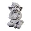 gartendekoparadies.de Sun Friend Garden Gnome, Stone Figurine, 29 cm, 9 kg, Gray, Frost-Resistant view 1