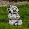 gartendekoparadies.de Sun Friend Garden Gnome, Stone Figurine, 29 cm, 9 kg, Gray, Frost-Resistant view 2