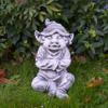 gartendekoparadies.de Sun Friend Garden Gnome, Stone Figurine, 29 cm, 9 kg, Gray, Frost-Resistant view 3