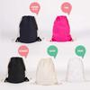 JUNIWORDS Drawstring Bag – “Origami Deer” (Bag: Pink, Design: White) view 2