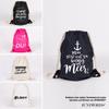 JUNIWORDS Drawstring Bag – “Origami Deer” (Bag: Pink, Design: White) view 4