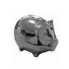 Holst Porzellan ACS 015 Money and Tip Piggy Bank, Silver, 12.5 x 9 x 9.5 cm view 1