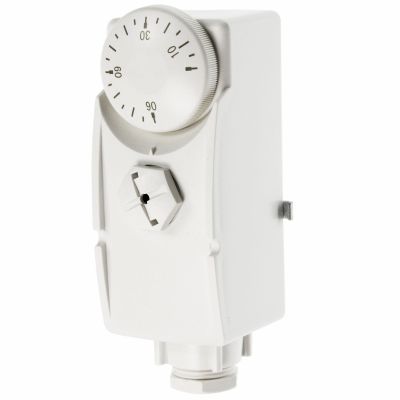 Spares2go PCS TPS1 Hot Water Thermostat for Tanks or Pipes with Strap