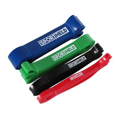 Sportheld Pro Fitness Band | 4 Strengths | 100% Natural Latex | Toxin-Free & Hygienic | Resistance Loop Band - Green