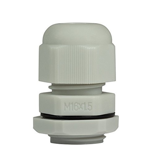 Faconet 10-Pack M16 Gray Cable Glands, IP68