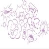 CLICKANDPRINT Wall Decal “Your Dog’s Thoughts,” 40 x 21.8 cm, Lilac view 1