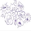 CLICKANDPRINT “Your Dog’s Thoughts” Wall Sticker, 30 x 16.4 cm, Lavender view 1