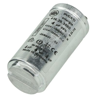 Electrolux AEG 125641801 Original Capacitor, 4.00 F, 6.3 mm AMP Tabs