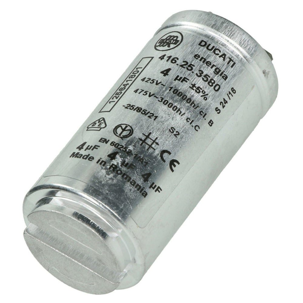Electrolux AEG 125641801 Original Capacitor, 4.00 F, 6.3 mm AMP Tabs