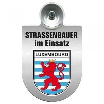 Windshield Service Sign with Suction Cup – Road Worker on Duty – 309464 – Includes Choice of Region, Color, and Region Luxembourg