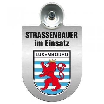 Windshield Service Sign with Suction Cup – Road Worker on Duty – 309464 – Includes Choice of Region, Color, and Region Luxembourg