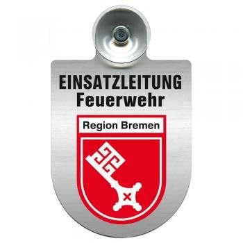 Windshield Incident Command Sign with Suction Cup – Fire Department – Bremen Region