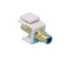 RiteAV RCA Keystone Coupler for Subwoofer Audio, Female/Female, Blue (Light Almond) view 1