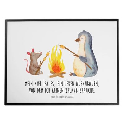 Mr. & Mrs. Panda Desk Mat Penguin by the Campfire