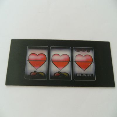 1x 3D Slot Machine Bookmark, 15 x 5 cm, Lenticular