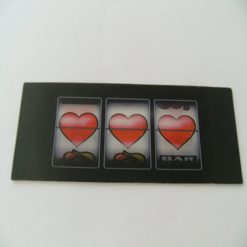 1x 3D Slot Machine Bookmark, 15 x 5 cm, Lenticular