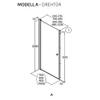 Dansani Match Model A Pivot Shower Door for Niche, 100 cm view 2