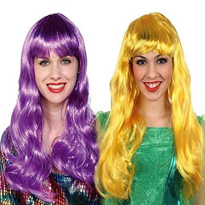 Disfrazzes Long Fluorescent Wig in Various Colors
