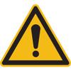 Warning Sign, "Warning of a Hazardous Area," Film, 25 mm, Pack of 21 per Sheet view 1