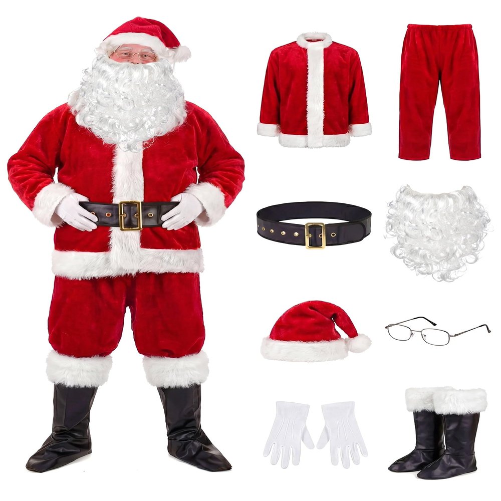 DEGUISE TOI High-Quality Santa Claus Costume - Red