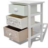 Festnight Shabby Chic 3-Drawer Wooden Side Cabinet view 3