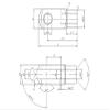 DIN 71752 Clevis Fork for Clevis Joints, Zinc-Plated Steel, 8 x 16 mm view 2