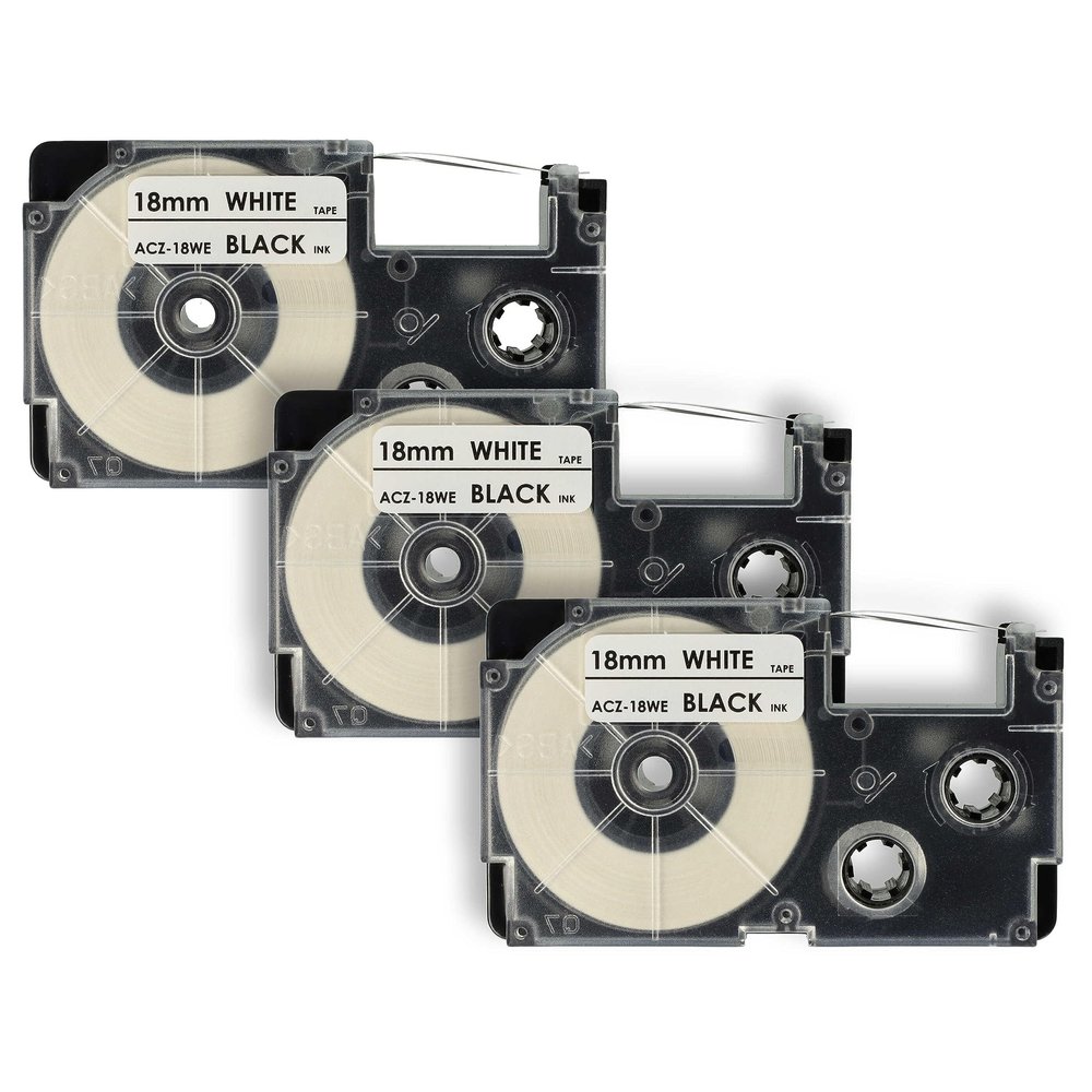 vhbw 3-Pack Label Tape Cassettes Compatible with Casio KL-C500