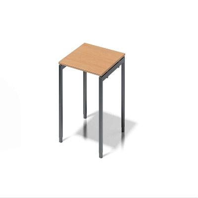 BISLEY Cito Desk, 650–850 mm Height-Adjustable U-Frame, Beech Decor, Anthracite Gray, 80 x 80 x 85 cm