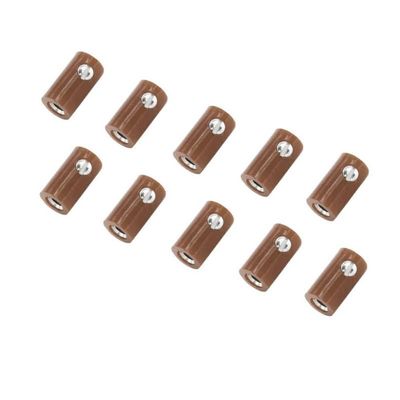 WITTKO 10-Pack Brown Miniature Couplings, 2.6 mm | Solderless Screw-Terminal Sockets for H0 Model Railways