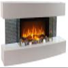 CHEMIN'ARTE Lounge Electric Wall-Mounted Fireplace, 120 x 46 cm, 2000 W, White view 1