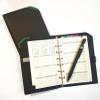 HelfRecht Team-Line Leather Ring-Bound Planner, 2024, 13 mm, Green Grip Corner view 1