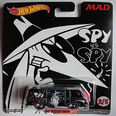 Hot Wheels POP Culture White Spy vs. Black Spy, Black '66 Dodge A100 2/5