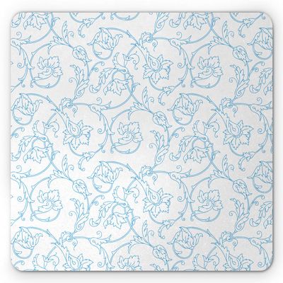 Ambesonne Mouse Pad, Multicolored, Standard Size, White/Blue
