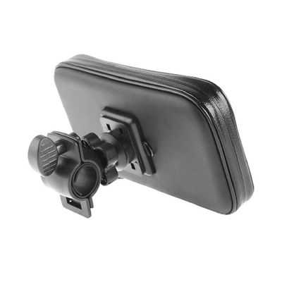 DFV mobile Professional Bicycle Handlebar Mount and Rotatable Waterproof Motorcycle Case 360° for ZTE TONINO Lamborghini Alpha-ONE, Black