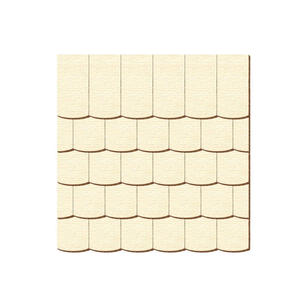Plywood Shingles – Segment Shape, 100 x 50 mm, Pack of 25