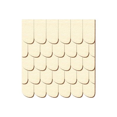 Plywood Shingles, Black Forest Style, Right Bevel, 125 x 62.5 mm, Pack of 250