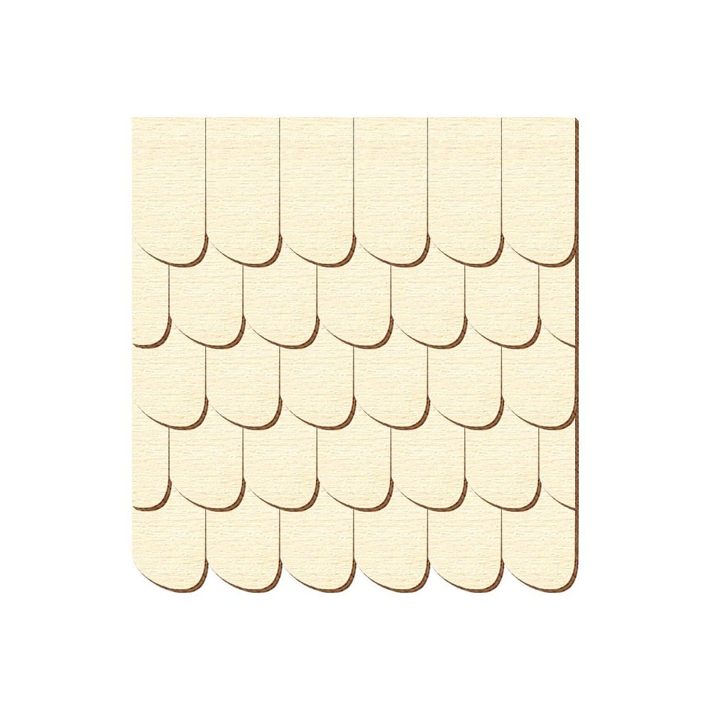 Plywood Shingles, Black Forest Style, Right Bevel, 125 x 62.5 mm, Pack of 250