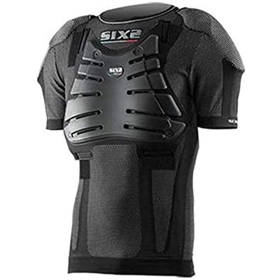 SIX2 Protective Shirt MC Kids CARBON-12Y Unisex Children’s, Black Carbon, 12Y