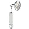 PaulGurkes Nostalgic Handheld Showerhead, Chrome-Plated Solid Brass, Ceramic Handle view 1