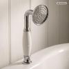 PaulGurkes Nostalgic Handheld Showerhead, Chrome-Plated Solid Brass, Ceramic Handle view 2