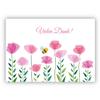 Cheerful Thank-You Card with Flowers and a Little Bee view 1