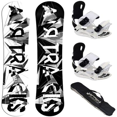 AIRTRACKS Women's Snowboard Set - BWF Lady 145 Board - Master W L Soft Bindings - SB Bag